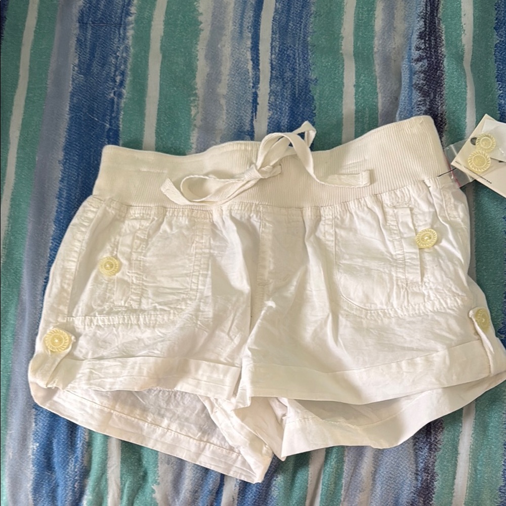 Women's White Casual Shorts